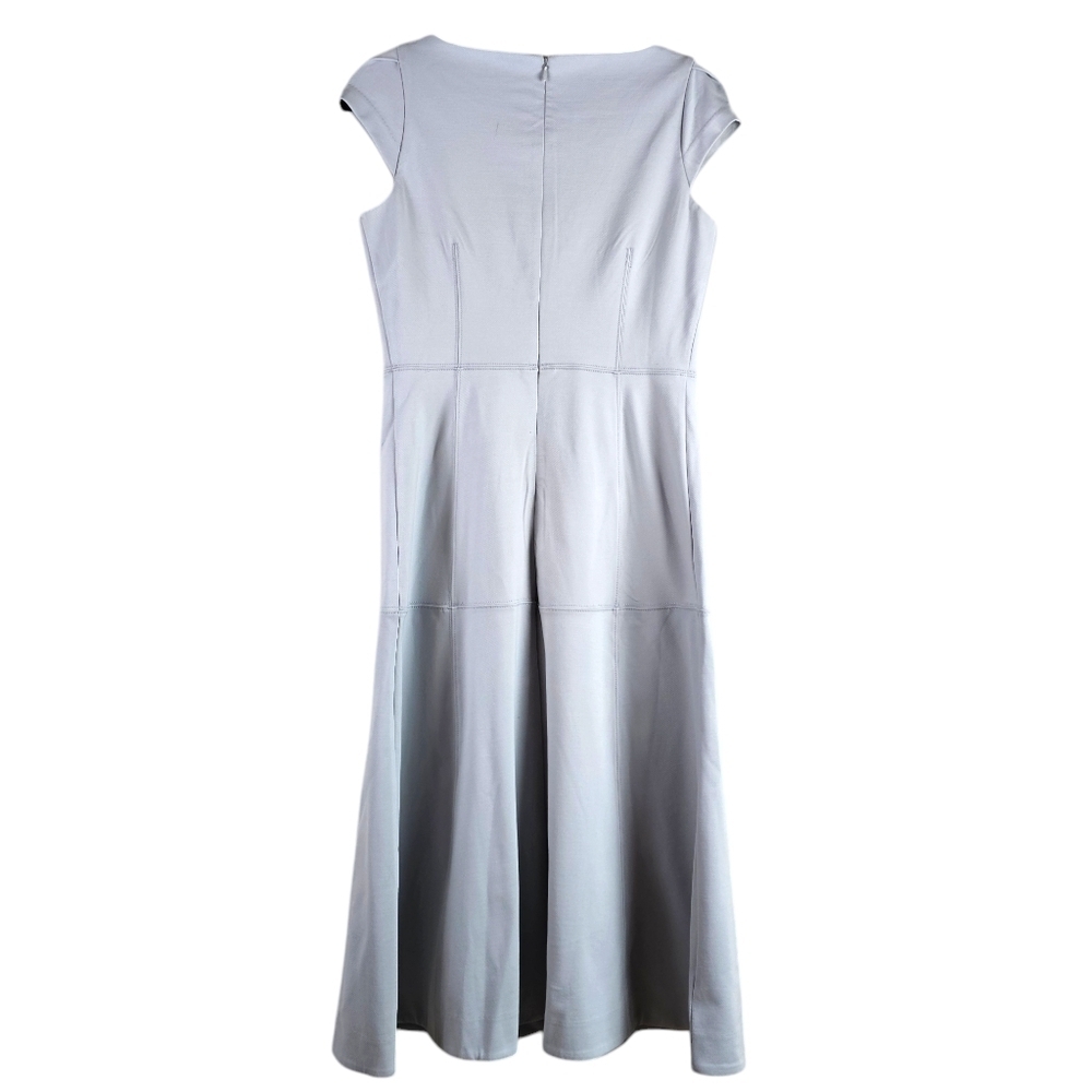 Ann Taylor Grey Seamed Flare Dress in 2P Spring/Summer Dress - Picture 5 of 9